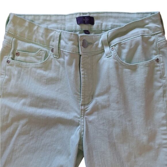 NYDJ Womens Ankle Skinny Jeans Mint Lift Tuck Casual Preppy Flattering Size 8 - Picture 3 of 9